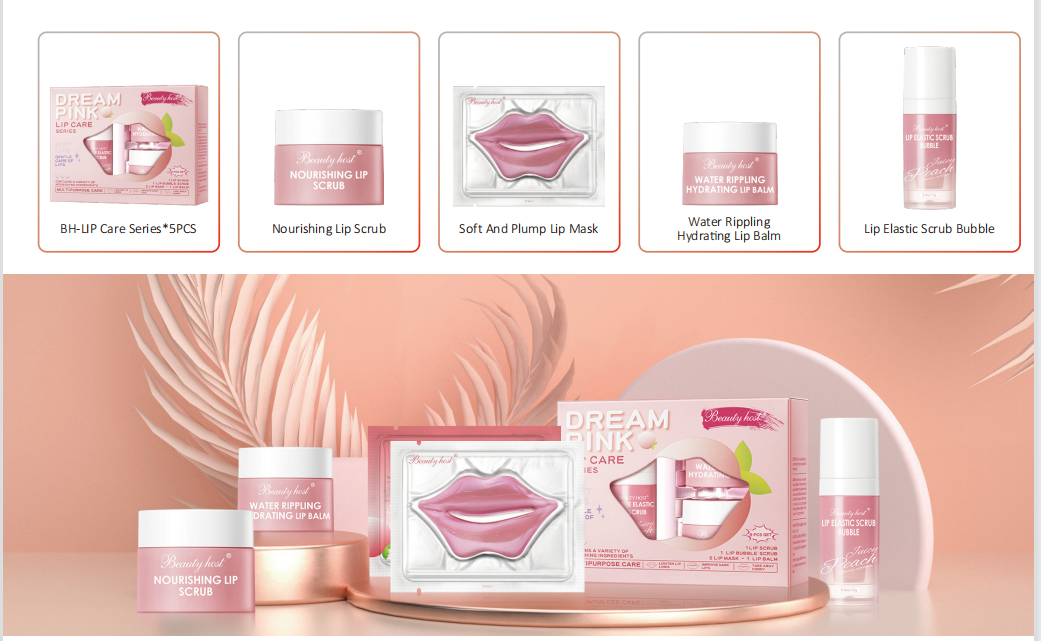 4-in-1 Lip Care Kit – Balm, Scrub, Bubble & Overnight Mask for Soft Lips