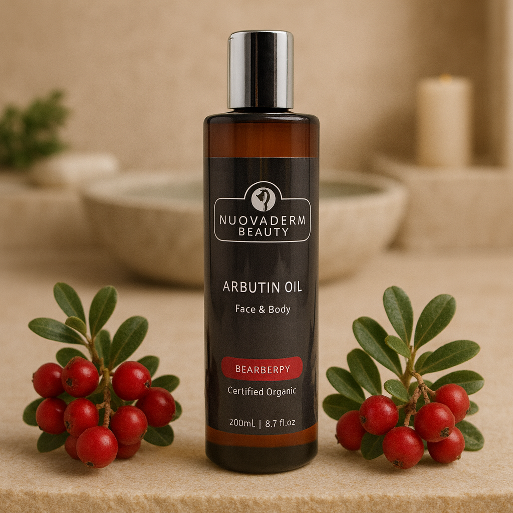 Certified Organic Arbutin Oil – Brightening, Spot-Fading Face & Body Oil (6.7 oz)