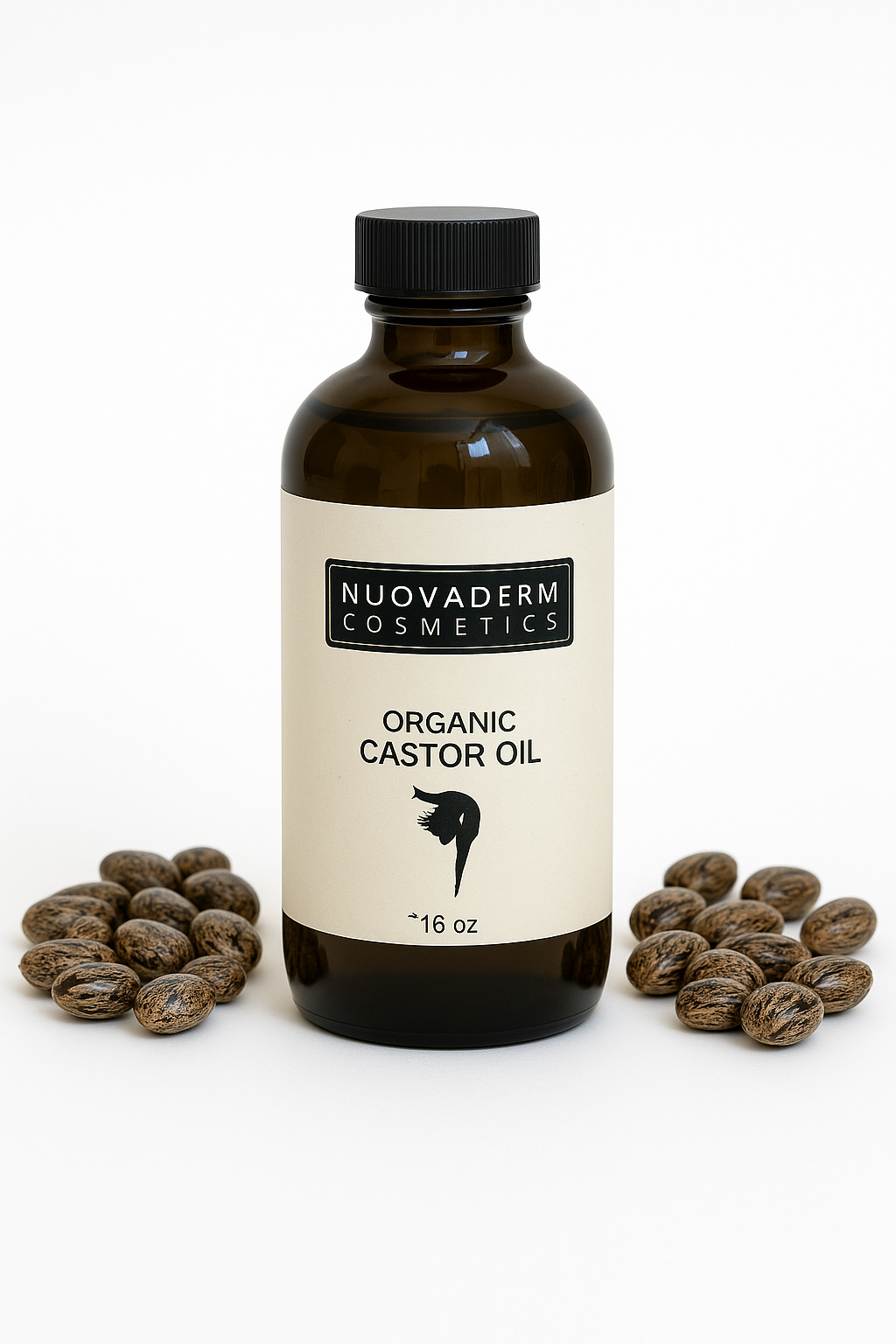 Nuovaderm Certified Organic Castor Oil – 16 oz | Hair, Skin & Lash Nourishment