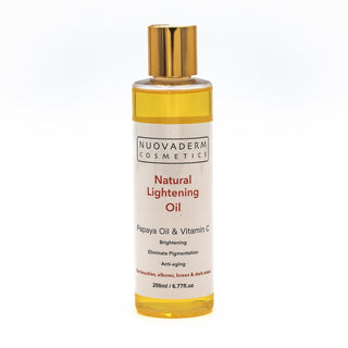 Natural Brightening Oil with Papaya, Vitamin C & Vitamin E for All Skin Types - Anti-Aging Brightening Serum for Face & Body - Moisturizing Face Oil for Fine Lines, Skin Rejuvenation