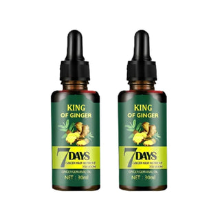 Ginger Germinal Oil, Ginger Hair Growth Oil, Ginger Essential Oil Stop Hair Loss, Supports Healthy Hair, Thinning Hair Treatment Hair Growth Oil for Women & Men 30ML (Pack of 2)