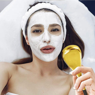 Gold Cryo Sticks for Face, Ice Globes Cryo Globes, Facials Massager, Unbreakable Stainless Steel Ice Roller, Cooling Cryo Balls for Women, Cold Roller for Puffiness & Wrinkles
