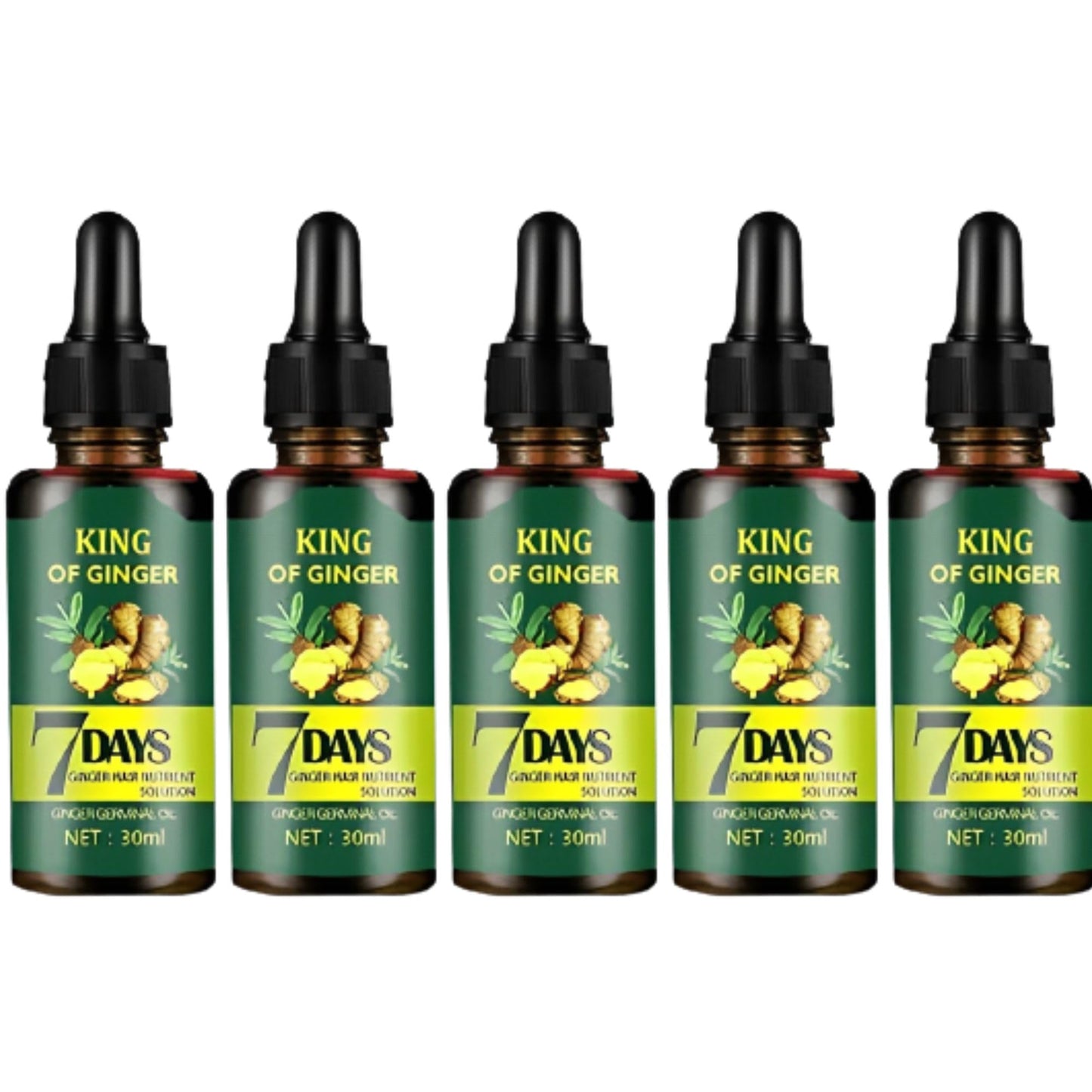 Ginger Germinal Oil, Ginger Hair Growth Oil, Ginger Essential Oil Stop Hair Loss, Supports Healthy Hair, Thinning Hair Treatment Hair Growth Oil for Women & Men 30ML (Pack of 2)
