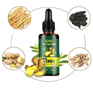 Ginger Germinal Oil, Ginger Hair Growth Oil, Ginger Essential Oil Stop Hair Loss, Supports Healthy Hair, Thinning Hair Treatment Hair Growth Oil for Women & Men 30ML (Pack of 2)