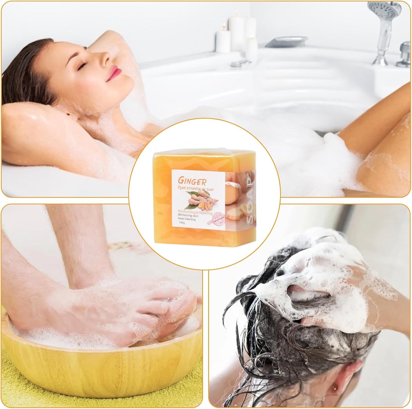 Organic Ginger Detox Soap Bars-3pk