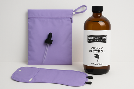 Castor Oil Pack Kit with Waist Wrap-16oz; Waterproof Storage Bag | Detox & Wellness Support