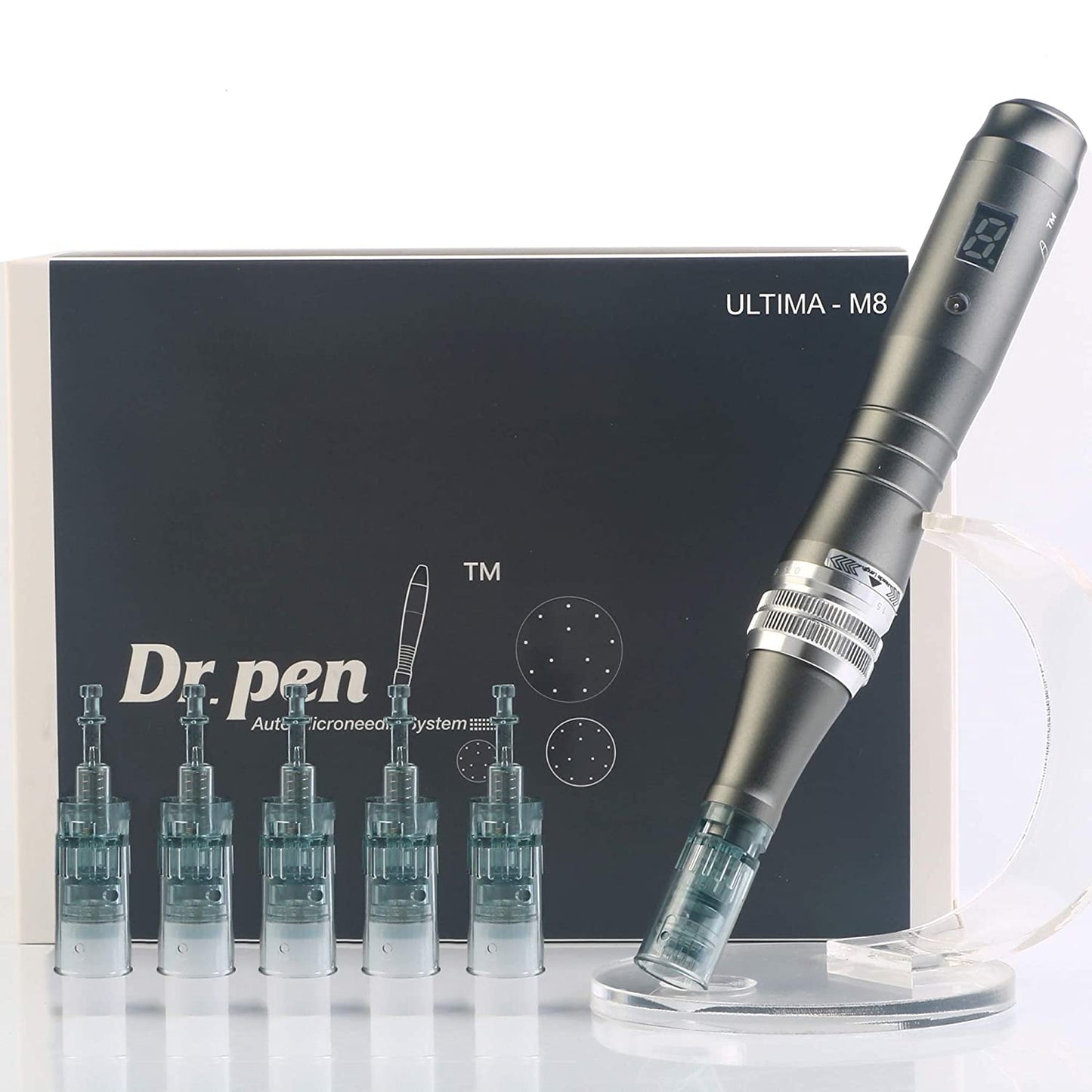 Dr. Pen M8 Ultima Pro Microneedling Pen – 2 (16-Pin), 2 (36-Pin) & 2 (Nano) Cartridges