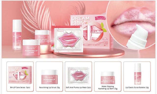 4-in-1 Lip Care Kit – Balm, Scrub, Bubble & Overnight Mask for Soft Lips