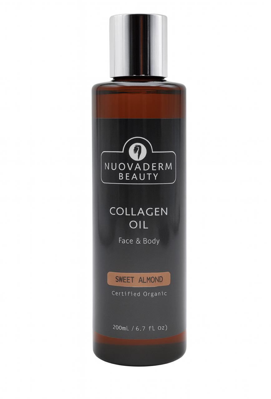 Certified Organic Sweet Almond Oil I Collagen & Hyaluronic